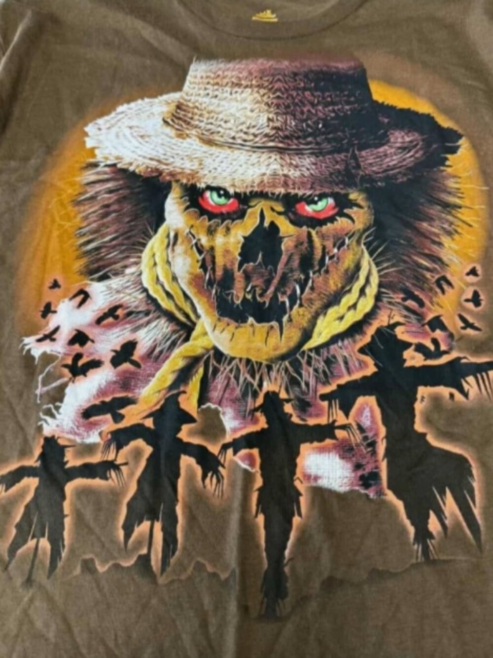 Red Eyes Skull Scarecrow T-SHIRT Men's XL NWT